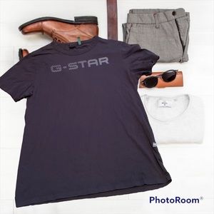 Mens Black G-Star T-shirt Size M